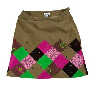 Lilly Pulitzer Patchwork Corduroy Argyle Skirt - Size 4